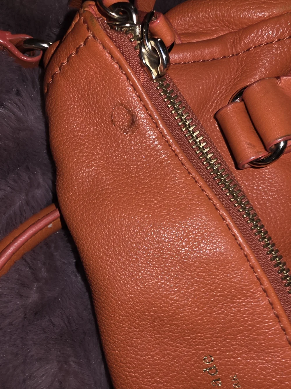 kate spade orange leather shoulder satchel with crossbody strap